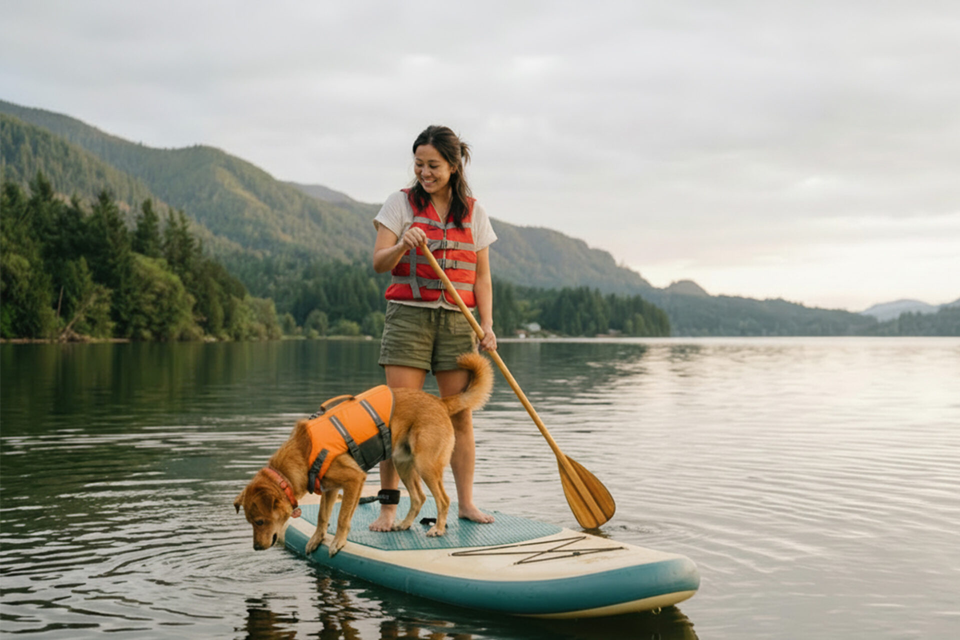 Paddleboarding near Hyas Point Apartments in Camas - Washougal Washington